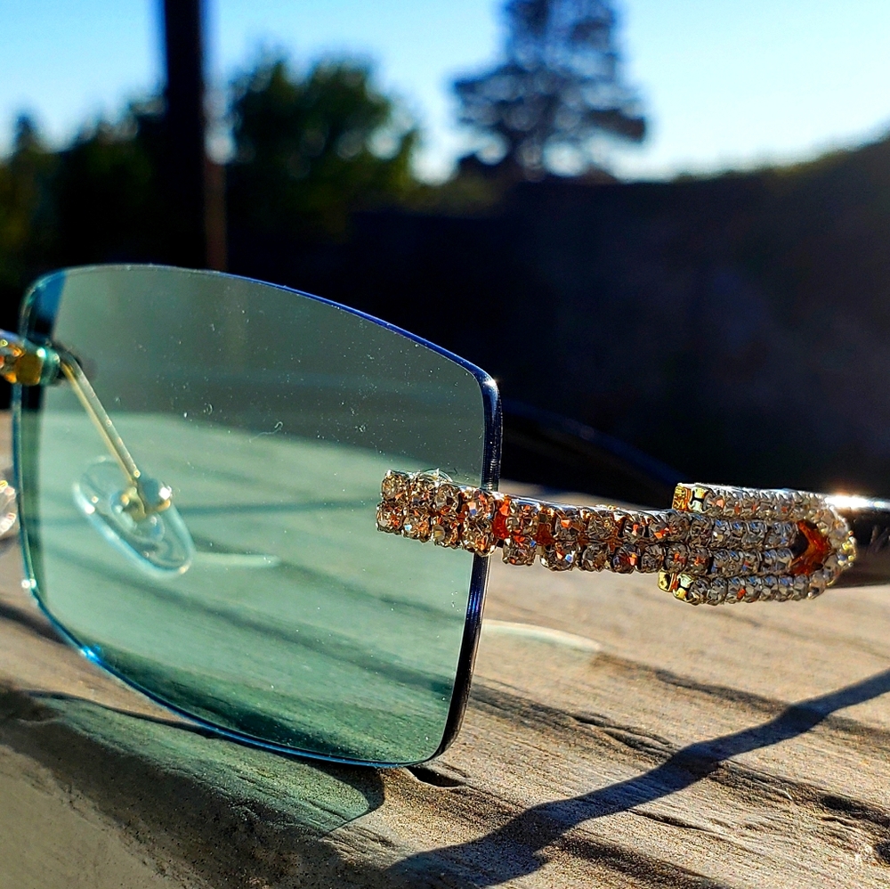 Icedout Rimless Greenish Turquoise Sunglasses